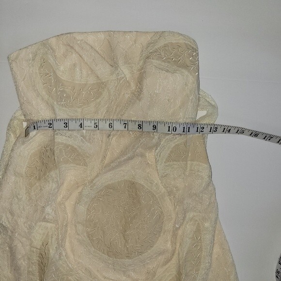 Ivory Cream Lucy & Co. Lucy Paris Lace strapless mini dress size Medium … - Picture 5 of 6